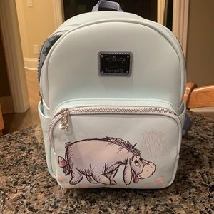 LOUNGEFLY DISNEY Winnie The Pooh EEYORE..  Comes w/matching card holder.